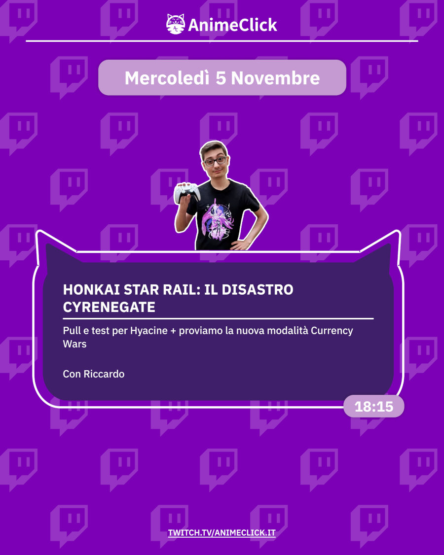 AnimeClick su Twitch: programma dal 3 al 9 novembre